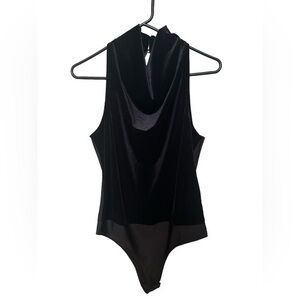 Sincerely Jules mockneck velour bodysuit